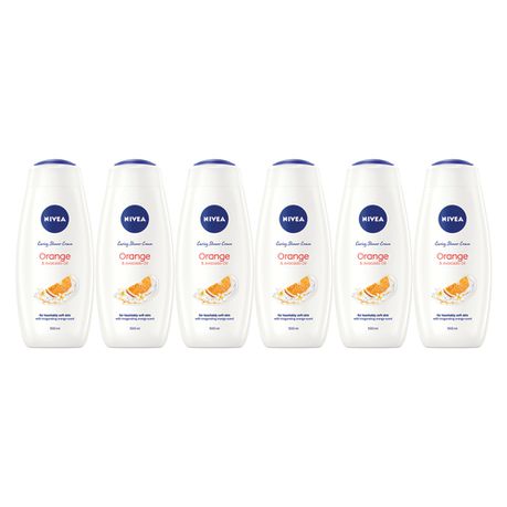 Nivea care & happiness shower cream / body wash - 6 x 500ml