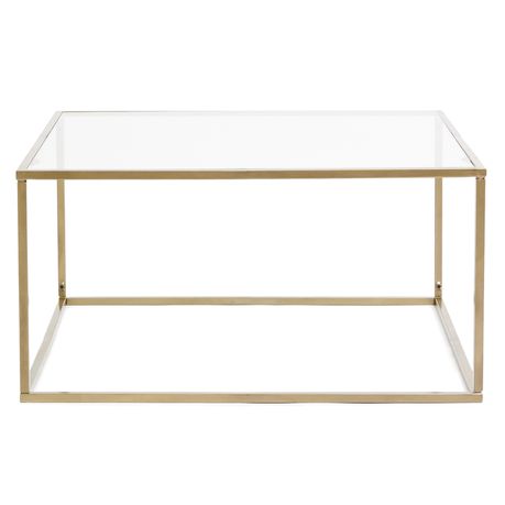 George & Mason - Glass Square Coffee Table - Gold Buy Online in Zimbabwe thedailysale.shop
