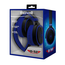 Load image into Gallery viewer, Maxell Full-cup headphones with deep bass microphone braided cable - BLUE
