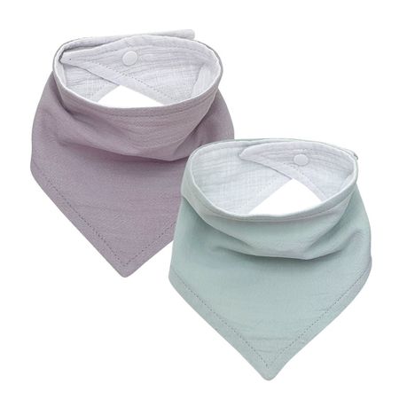Ruby Melon Bandana Bib - Mint & Grey (2 Pack) Buy Online in Zimbabwe thedailysale.shop