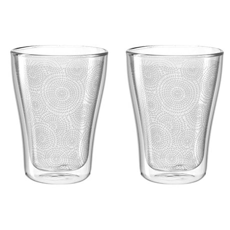 Leonardo Tumblers Clear Glass Double-Wall for Hot & Cold Drinks DUO 345mlx2 Buy Online in Zimbabwe thedailysale.shop