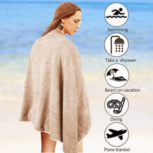 Load image into Gallery viewer, Terry Collection Cosy: Microfibre Towel: Large Bath Beach Gym Baby: Beige
