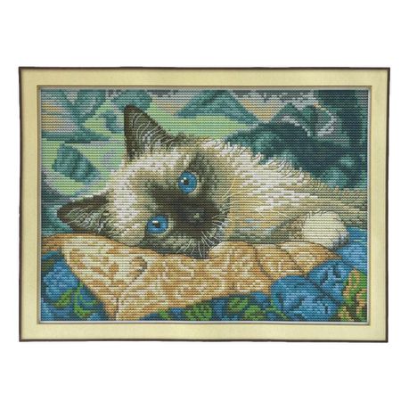 Blue Eyes Cat Cross Stitch Buy Online in Zimbabwe thedailysale.shop