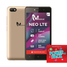Load image into Gallery viewer, Mobicel Neo LTE 8GB Single Sim (NL) - Gold + Vodacom SIM Card Pack
