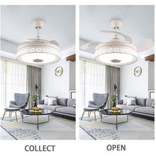 Load image into Gallery viewer, JNC-Retractable Ceiling Fan Light with Blue Tooth Speaker-White
