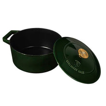 Load image into Gallery viewer, Berlinger Haus 24cm Enamel Coating Oven Safe Mini Pot with Lid - Emerald
