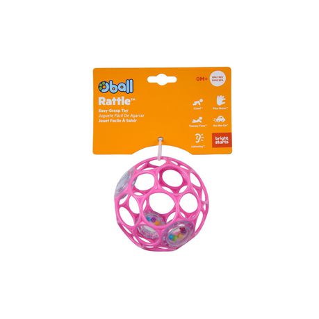 Bright Starts Oball Rattle Easy Grasp Ball Pink