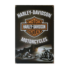 Load image into Gallery viewer, Aankopen - Harley Davidson Midnight Bikes - Retro Vintage Metal Wall Plate
