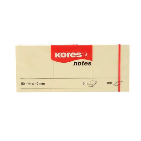 Kores Yellow Notes 50 x 40mm Pack of 3 Buy Online in Zimbabwe thedailysale.shop