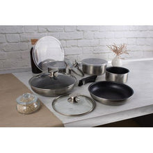 Load image into Gallery viewer, Berlinger Haus 12-Piece Marble Coating Cookware Set - Carbon Metallic
