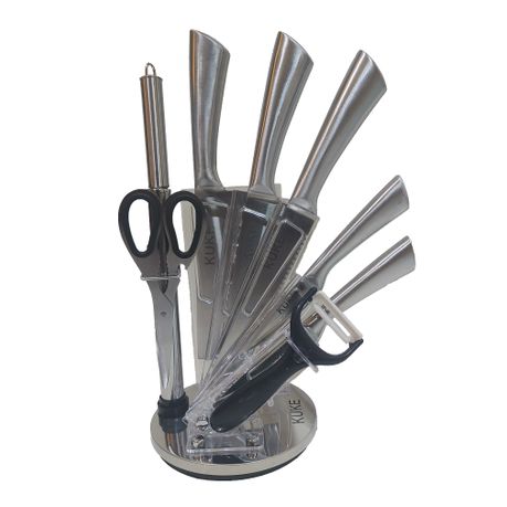 Kuke - 9 Piece Knife Set with Acrylic Knife Stand Buy Online in Zimbabwe thedailysale.shop
