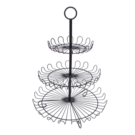 3 Tier Decorative Steel Cupcake Stand-Black Buy Online in Zimbabwe thedailysale.shop