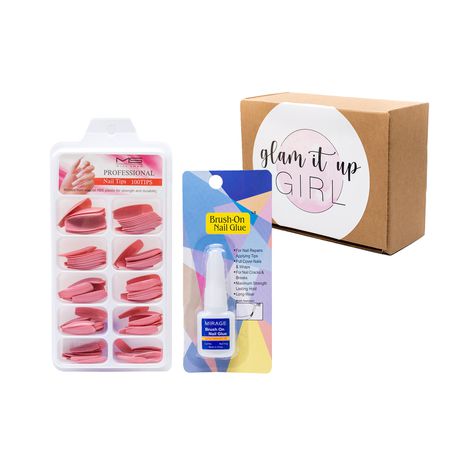 Pale Pink - False/Tips - 100 Tips & Nail Glue Included Buy Online in Zimbabwe thedailysale.shop
