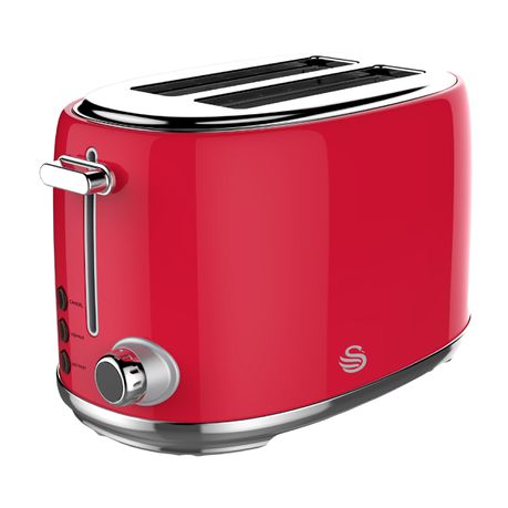 Swan Red Retro 2 Slice Toaster Buy Online in Zimbabwe thedailysale.shop