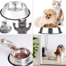 Load image into Gallery viewer, Stainless Steel Pet Bowl &amp; Scoop Set
