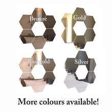 Load image into Gallery viewer, Hexagon Mirror Tiles Décor - Rose Gold - Self Adhesive- 20cm - Large - 6-Pack
