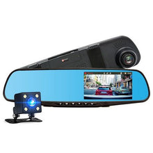 Load image into Gallery viewer, Rearview Mirror Dual Channel DVR Camera Recorder Dash Cam Black
