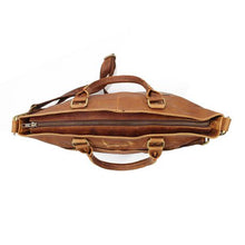 Load image into Gallery viewer, Minx Genuine Leather Madison Designer Hand Bag - Medium Brown
