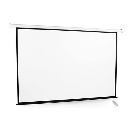 Office Essentials 100'' (4:3) Electric Projector Screen with Remote Buy Online in Zimbabwe thedailysale.shop