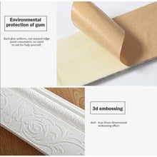 Load image into Gallery viewer, 3D Peel &amp; Stick Water Proof PE Foam - Plain Golden Cornice (3 Pieces)
