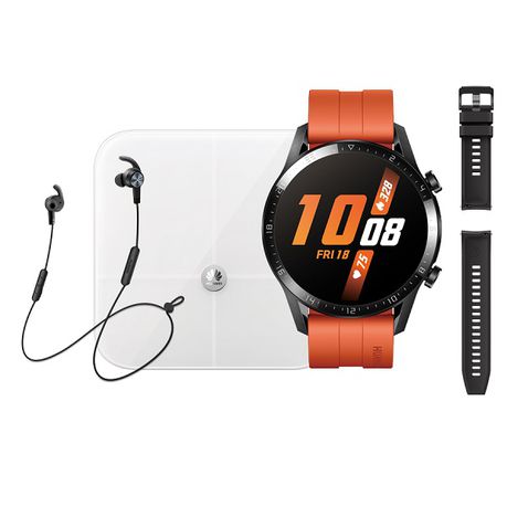 Huawei Watch GT 2 Sport Smartwatch (46mm) - Sunset Orange Bundle Buy Online in Zimbabwe thedailysale.shop