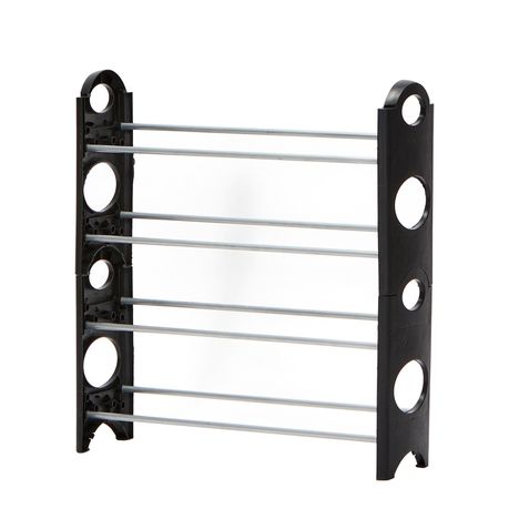 Gretmol 4 Tier Stackable Shoe Storage Rack - Black Buy Online in Zimbabwe thedailysale.shop