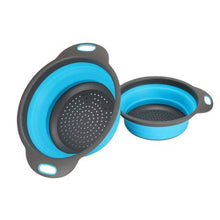Load image into Gallery viewer, 2 Foldable Strainers, Food-Grade Silicone Kitchen Strainer
