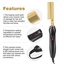 Load image into Gallery viewer, Hair Styling Kit- Dryer, Ceramic Hot Comb and a 5 Barrel Crimping Iron
