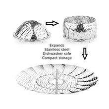 Load image into Gallery viewer, Stainless Steel Food Steamer - Vegetable Steamer - Expandable Food Steamer
