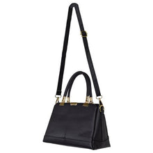 Load image into Gallery viewer, Urban Muse Sidewalk Structured Tote - Black &amp; Gold
