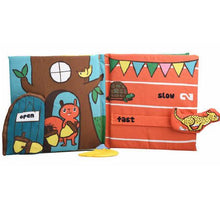 Load image into Gallery viewer, Funny Zoo Baby Learning Soft Cloth Book - Opposite
