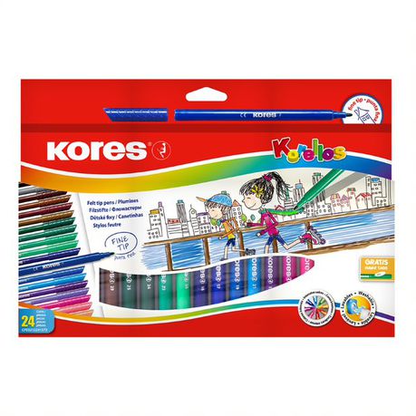 Kores Korello Standard Felt tip pens set of 24 Buy Online in Zimbabwe thedailysale.shop