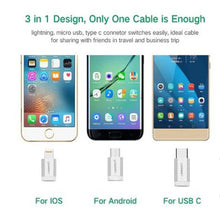 Load image into Gallery viewer, UGreen USB to M/USB+Lighting+USBC Cable Silver

