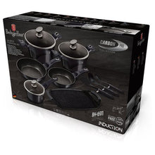 Load image into Gallery viewer, Berlinger Haus 14 Piece Non-Stick Marble Coating Cookware Set - Carbon Pro
