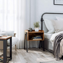 Load image into Gallery viewer, Retro Rustic Chic Industrial Nightstand Stackable Side Table
