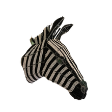 Load image into Gallery viewer, African Bead and Wire Handcrafted Zebra Head Wall Décor Large
