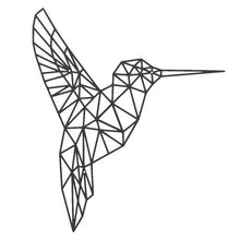 Load image into Gallery viewer, Metal Wall Art - Polygon Hummingbird
