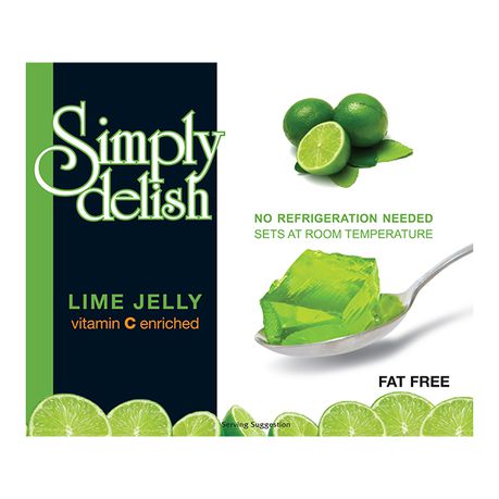 Simply Delish - Jelly - Lime - Fat Free - Vegan - 6 pack Buy Online in Zimbabwe thedailysale.shop