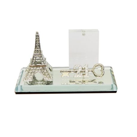 21st Key Eiffel Tower with Crystal Stones Silver with Magnetic Photo Holder Buy Online in Zimbabwe thedailysale.shop