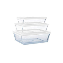 Load image into Gallery viewer, Pyrex – Set of 3 – Glass Casserole Dish with Lid

