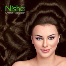 Load image into Gallery viewer, Pack of 2 Nisha Creme Hair Colour Pack with Brush &amp; Conditioner Dark Brown
