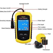 Load image into Gallery viewer, Fishing LCD Display &amp; Alarm Sensor Handheld Sonar Fish Finder
