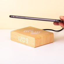 Load image into Gallery viewer, Digital Alarm Clock &amp; Smartphone Charger
