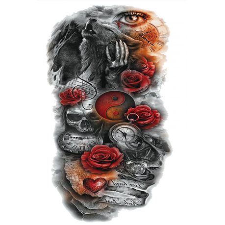 Tattoo - Waterproof High Quality Skin Safe - Wolf Buy Online in Zimbabwe thedailysale.shop