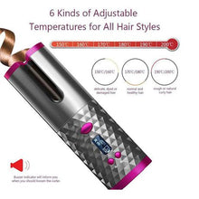 Load image into Gallery viewer, Automatic Hair Curler Portable Usb Wireless Curling LED Display
