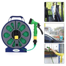 Load image into Gallery viewer, 50 Ft Lay Flat Garden hose with 7 Pattern Spray Gun -15m
