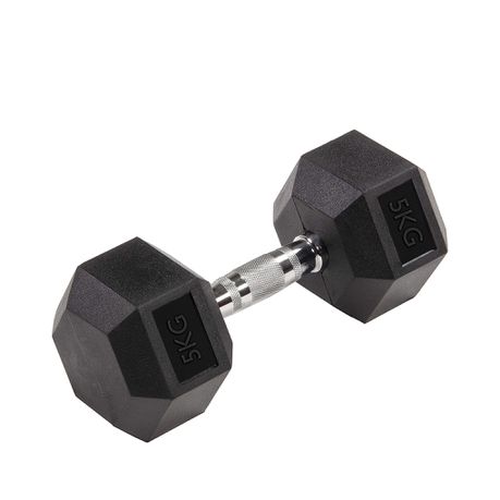 Everlast 5KG Rubber Hex Dumbbell Buy Online in Zimbabwe thedailysale.shop