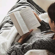 Load image into Gallery viewer, Luxury Reversible Sherpa Fleece Mink Throw Blanket – Grey &amp; White XL
