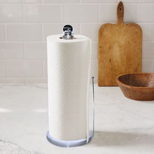 Load image into Gallery viewer, Stainless Steel Counter Top Paper Towel Holder with Tensioning Rod
