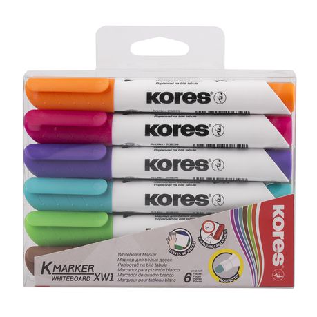 Kores Whiteboard K-Marker Set of 6 Mixed Colours Buy Online in Zimbabwe thedailysale.shop